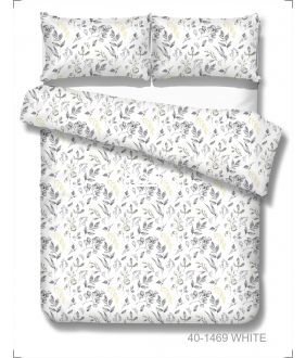 Polycotton bedding set ABSTRACT 40-1469-WHITE 40-1469-WHITE