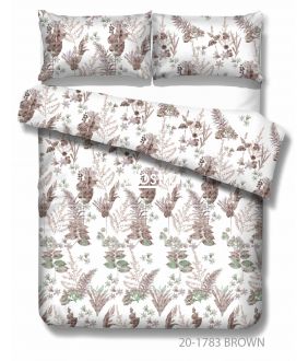 Sateen bedding set AMIRA 20-1783-BROWN 20-1783-BROWN