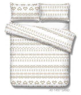 Flannel bedding set BANKS 40-1497-SAND 40-1497-SAND